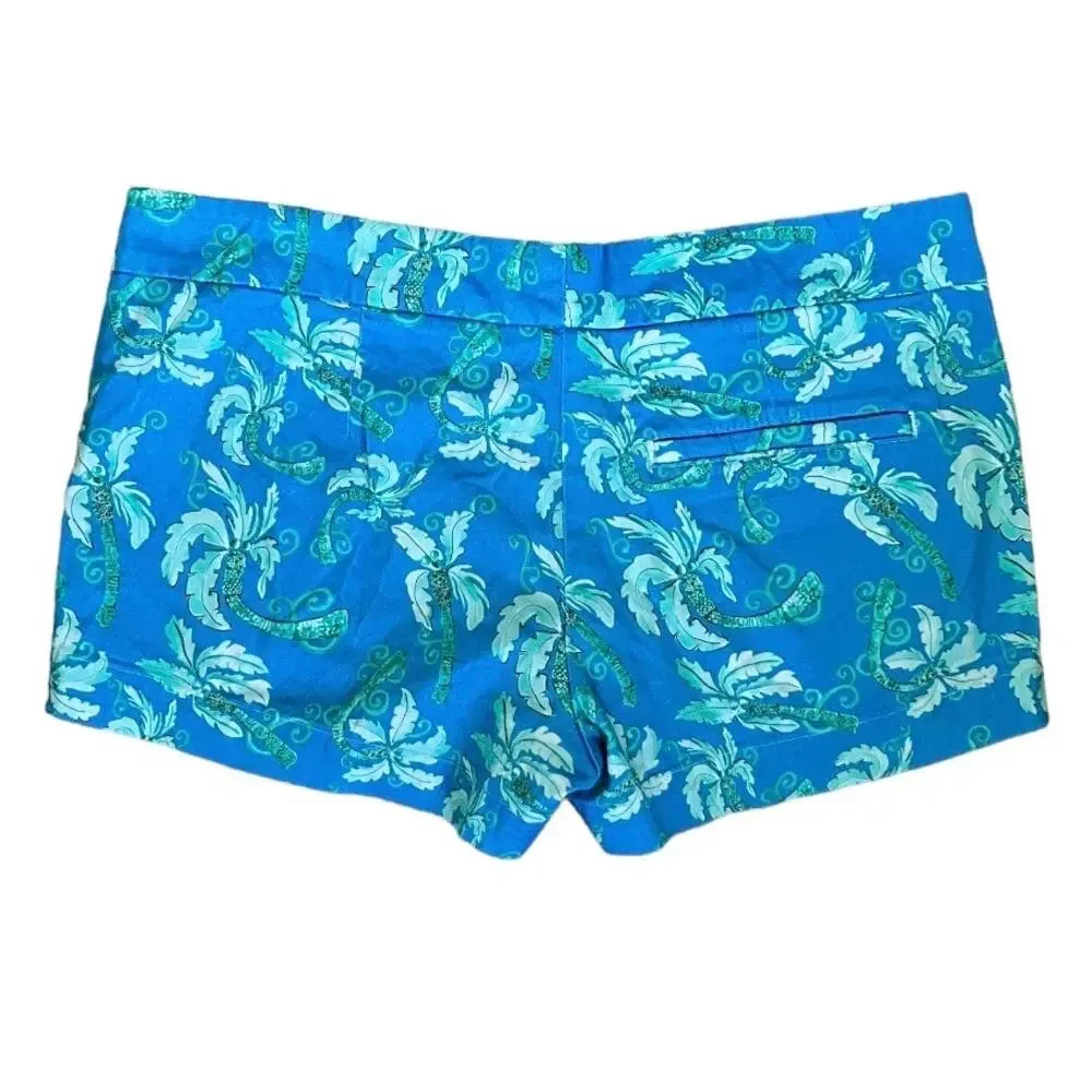 Kaeli Smith Shorts Blue Green Floral Print Size 8